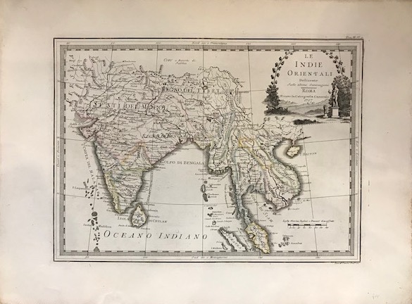 Cassini Giovanni Maria (1745-1824) Le Indie orientali delineate sulle ultime osservazioni 1797 Roma 